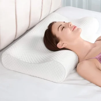 Подушка для шейки матки из пены с эффектом памяти, ортопедическая контурная подушка для облегчения боли в шее и плечах, эргономичная спальная кровать для поддержки шеи