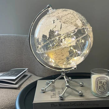 Прозрачный глобус креативный светящийся хрустальный шар роскошное украшение рабочего стола