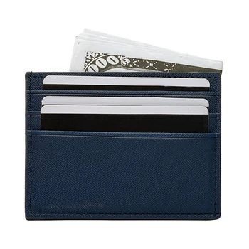 Прямая поставка, 6 слотов для карт, держатель для карт из синтетической сафьяновой кожи, классический бизнес-кейс для банковских кредитных карт, бумажник для карт