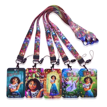 Ремешок для бейджа Disney Encanto для мальчиков и девочек, держатель для пластиковой карты, удостоверения личности доступа, подходит для мероприятий, конференций