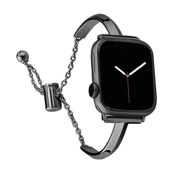 Ремешок из нержавеющей стали Совместим с ремешком Apple Watch iWatch SE Серии Ultra 8 7 6 5 4 3 2 1 Тонкий универсальный браслет-браслетик