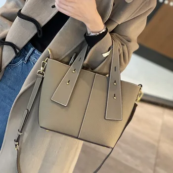 Сумка Из натуральной кожи с регулируемым ремешком, женская сумка премиум-класса, изысканная сумка через плечо в стиле минимализма