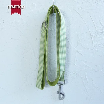 Уникальный дизайн MUTTCO модный галстук-бабочка ручной работы поводок для собак ЛАЙМОВЫЙ КРОШЕЧНЫЙ клетчатый поводок для собак 5 размеров UDL106