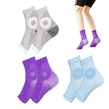 Успокаивающие носки, 3 пары компрессионных носков без пальцев для путешествий, Дышащие Удобные носки для бега, рельефные спортивные носки для лодыжек