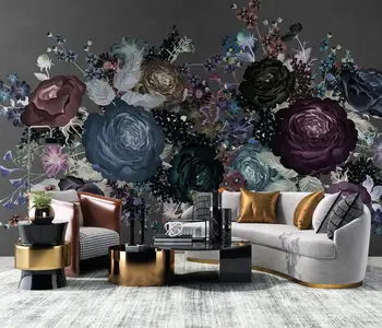Фотообои на заказ 3D настенная живопись Фон гостиной Американские пасторальные растения и цветы обои Домашний декор