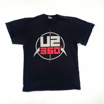 Футболка U2 Mens 360 Tour Band Aus Nz 2010 Размер M Черный