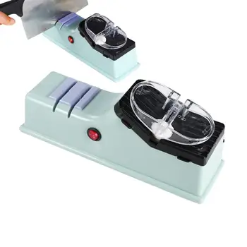 Электрическая точилка для кухонных ножей USB Портативная точилка Электрическая с защитным чехлом Кухонный гаджет с двойными бортами